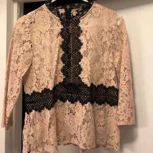 Zara Lace Peplum Top